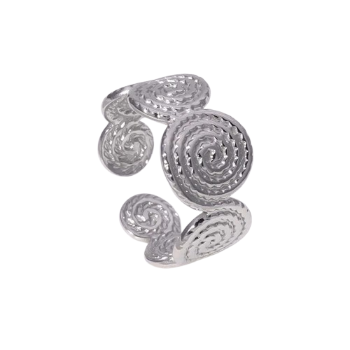Anillo Cirulos – Acero Inoxidable 304 Plateado y Ajustable