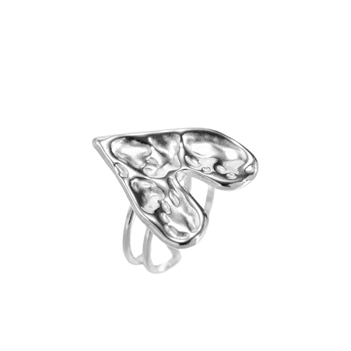 Anillo Corazón Ajustable – En Acero 304 Plateado
