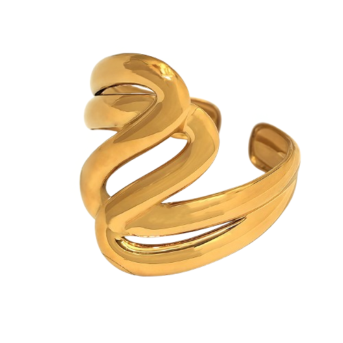 Anillo Estilo Ondas de Viento