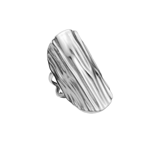 Anillo Estilo Naturaleza Plateada