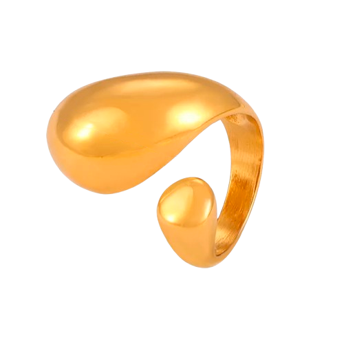 Anillos en Acero Titanio – Gota de Agua