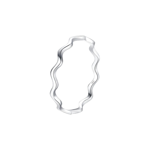 Anillo de Plata .925 – Diseño de Líneas y Ondas, Estilo Fino