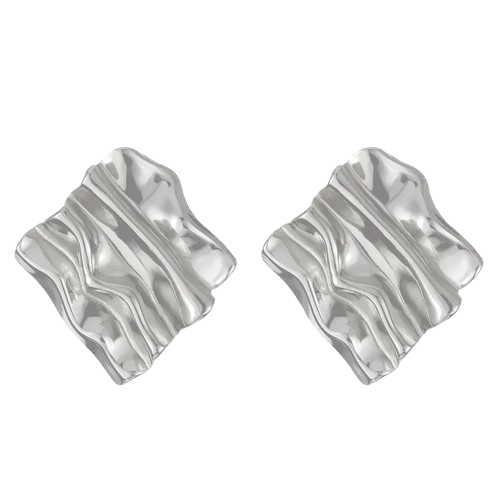 Pendientes Textura – Estilo Simple y Elegante en Acero Titanio