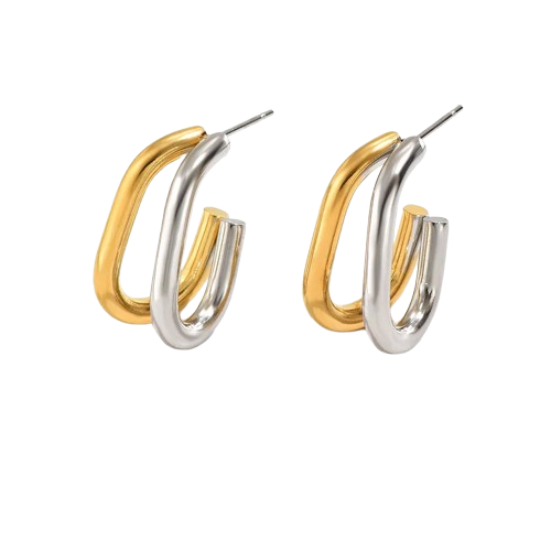 Pendientes Clásicos en Capas | Acero Inoxidable 304 y Titanio Chapado en Oro 18K