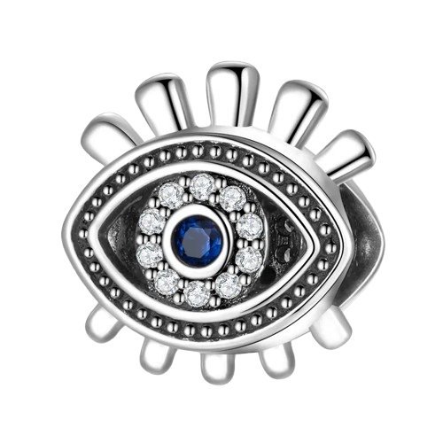 Charm diseño de Ojo egipcio en Plata de Ley .925