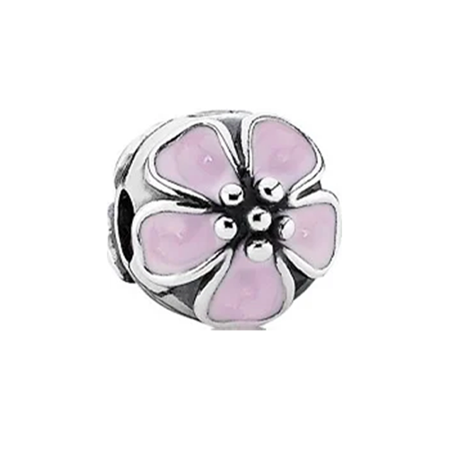 Charm en Plata .925 Diseño Pulido con Flor