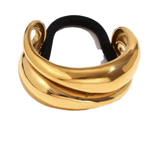 Liga para el Cabello Textura solida– Estilo Casual en Acero Inoxidable 304 Enchapado