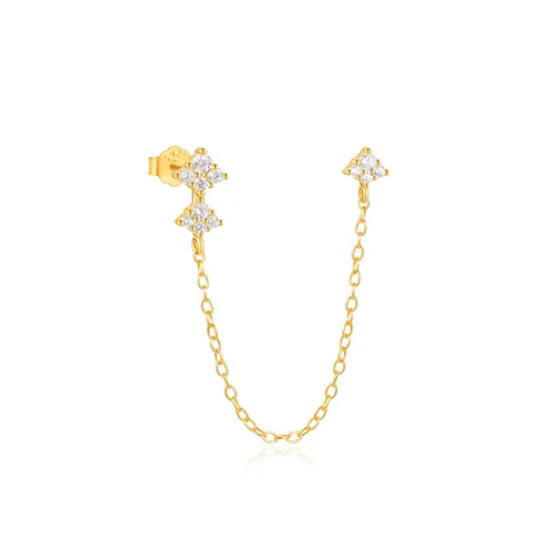 Piercing Plata de ley .925 Chapa de oro destellos