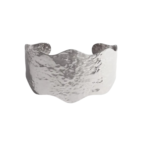 Brazalete Plateada de Acero Inoxidable – Elegancia y Durabilidad para Todos los Días