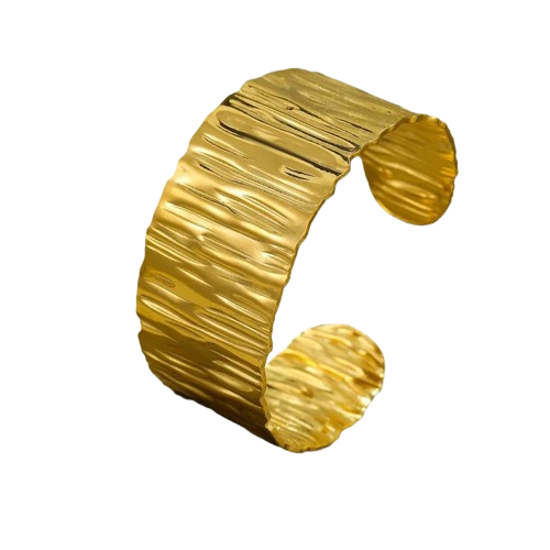 Brazalete Casual en Acero Inoxidable 304 Chapado en Oro de 14K