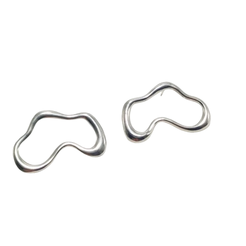 Pendiente Estilo Simple Forma De Corazón Ahuecar Acero inoxidable 304 Chapados