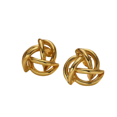 1 Par Estilo Vintage Estilo Simple Geométrico Acero inoxidable Pendientes