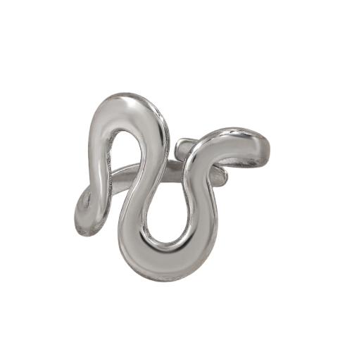 Anillo Ondulado – Acero Inoxidable 304 Plateado y Ajustable