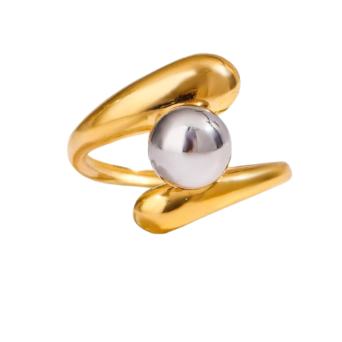 Anillo Estilo Gota Acero Inoxidable